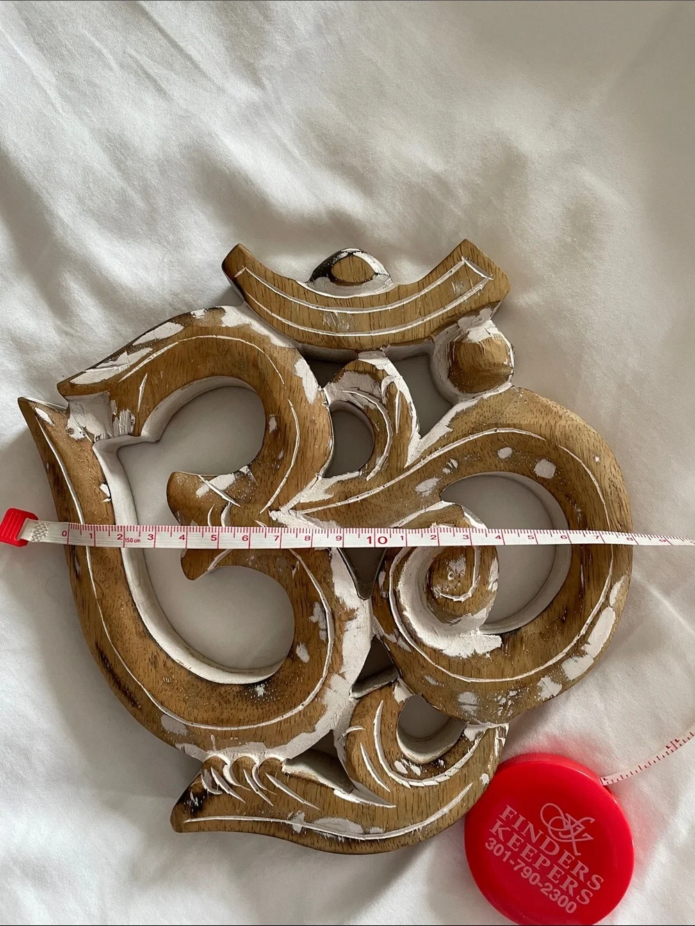 Aum Om wooden hanging accent